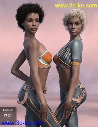 3D打印模型Leon Hair for Genesis 8 Female(s)的图片