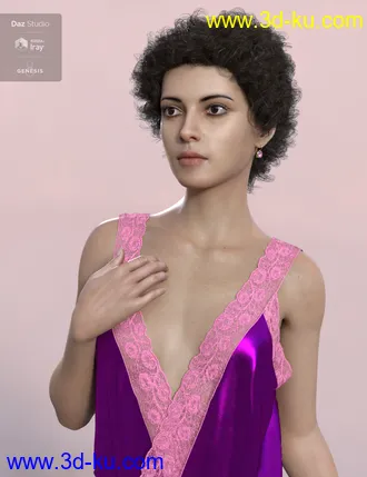 3D打印模型Leon Hair for Genesis 8 Female(s)的图片