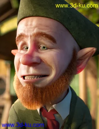 3D打印模型Leprechaun Beard and Brows for Genesis 8.1 Males的图片