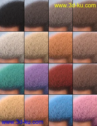 3D打印模型LI Amenadiel Hair for Genesis 8 Male(s)的图片