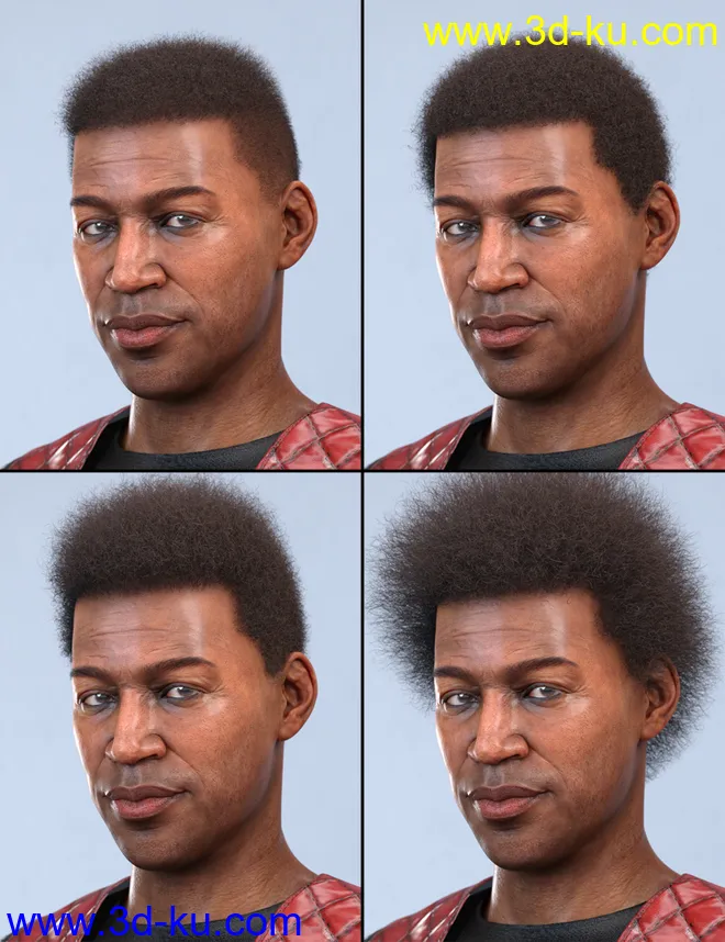LI Amenadiel Hair for Genesis 8 Male(s)模型的图片9