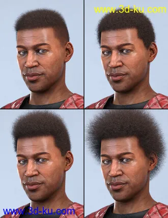 3D打印模型LI Amenadiel Hair for Genesis 8 Male(s)的图片