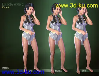 3D打印模型LIE Body Scars 2 for Genesis 3 and 8 Females的图片