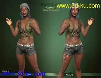3D打印模型LIE Body Scars 2 for Genesis 3 and 8 Females的图片