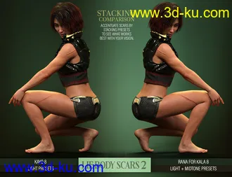 3D打印模型LIE Body Scars 2 for Genesis 3 and 8 Females的图片
