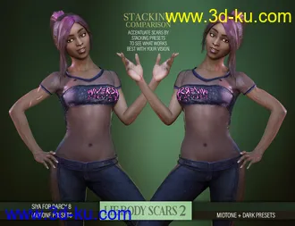 3D打印模型LIE Body Scars 2 for Genesis 3 and 8 Females的图片