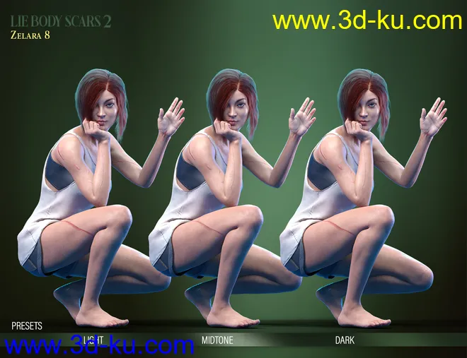 LIE Body Scars 2 for Genesis 3 and 8 Females模型的图片19