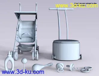3D打印模型Little Angels Props and Poses for Genesis 8的图片