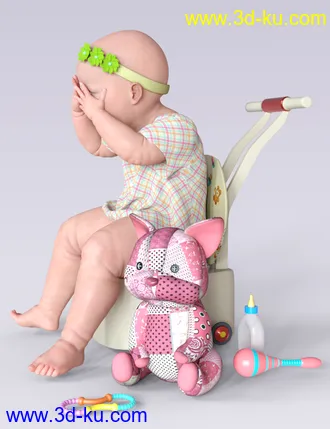 3D打印模型Little Angels Props and Poses for Genesis 8的图片