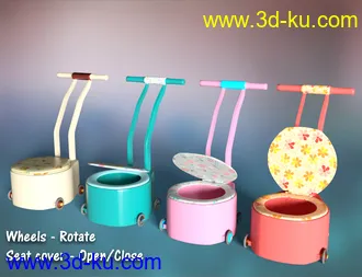 3D打印模型Little Angels Props and Poses for Genesis 8的图片