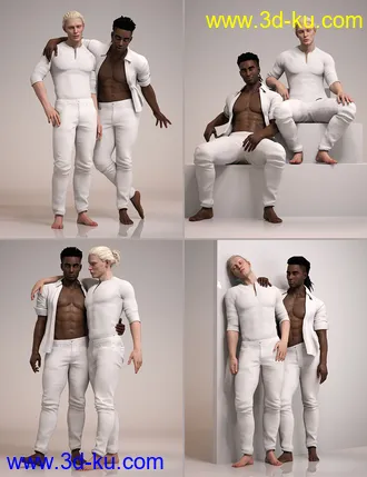 3D打印模型Lookbook for Two Poses and Expressions for Genesis 8.1 Male的图片