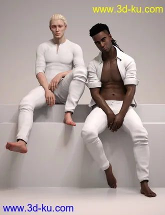 3D打印模型Lookbook for Two Poses and Expressions for Genesis 8.1 Male的图片