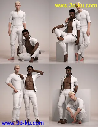 3D打印模型Lookbook for Two Poses and Expressions for Genesis 8.1 Male的图片