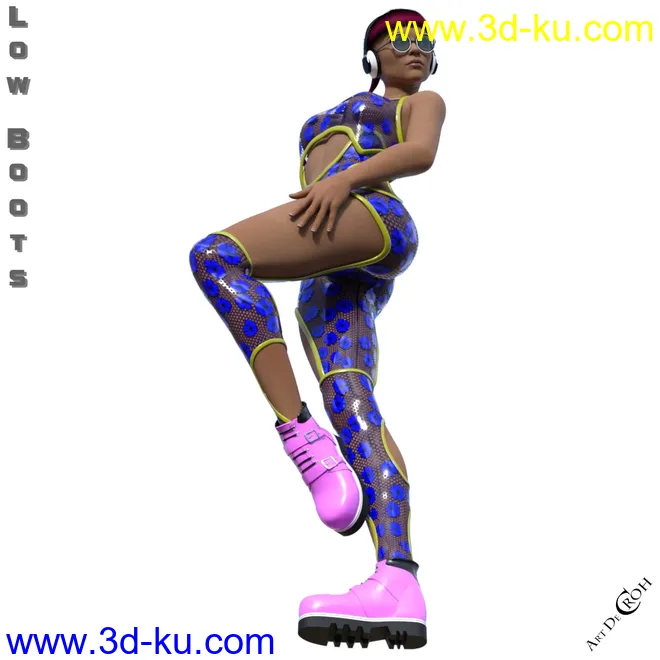 Low Boots for Genesis 8 Female(s)模型的图片3