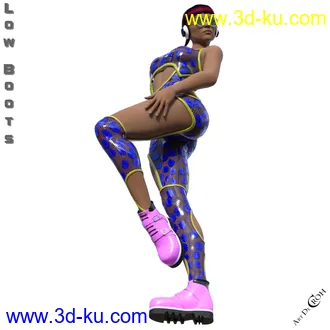 3D打印模型Low Boots for Genesis 8 Female(s)的图片