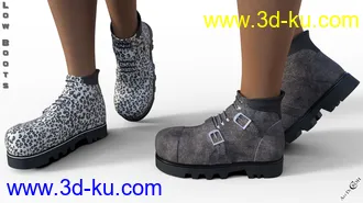 3D打印模型Low Boots for Genesis 8 Female(s)的图片