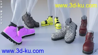 3D打印模型Low Boots for Genesis 8 Female(s)的图片