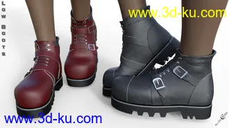 3D打印模型Low Boots for Genesis 8 Female(s)的图片