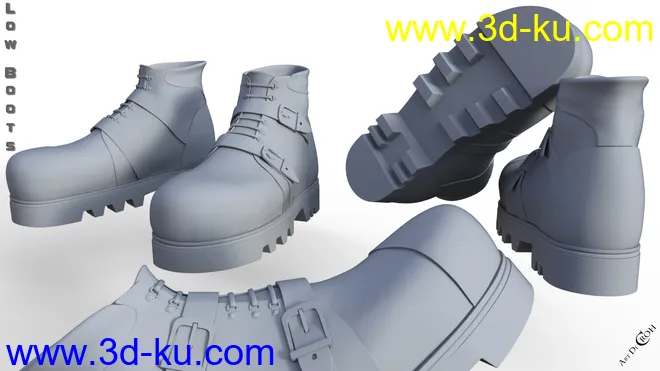 Low Boots for Genesis 8 Female(s)模型的图片12