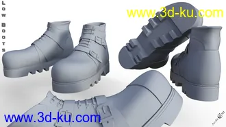 3D打印模型Low Boots for Genesis 8 Female(s)的图片