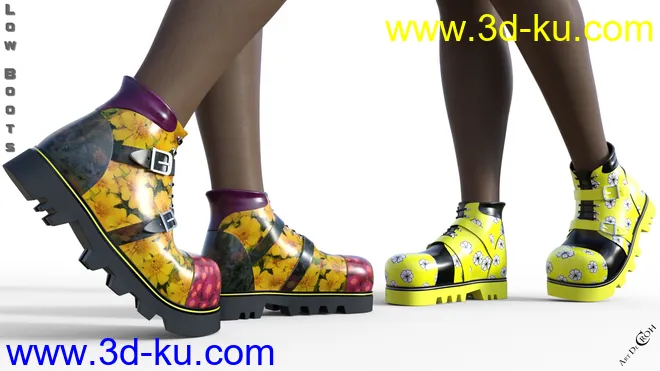 Low Boots for Genesis 8 Female(s)模型的图片14