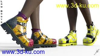 3D打印模型Low Boots for Genesis 8 Female(s)的图片