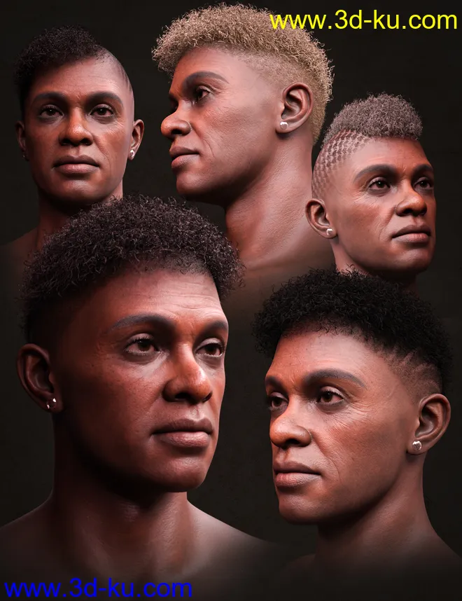 M3D Curly Hair for Kola 8.1模型的图片1