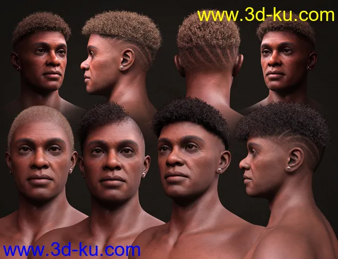 M3D Curly Hair for Kola 8.1模型的图片2