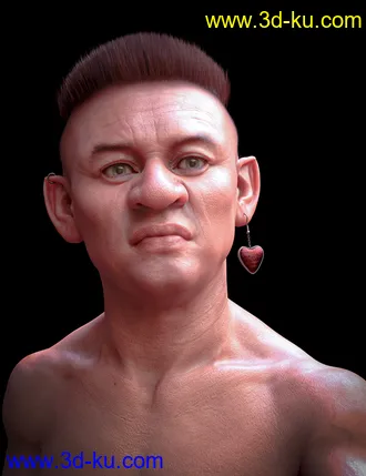 3D打印模型M3D GoodBoy Hair for Genesis 8.1 Male的图片