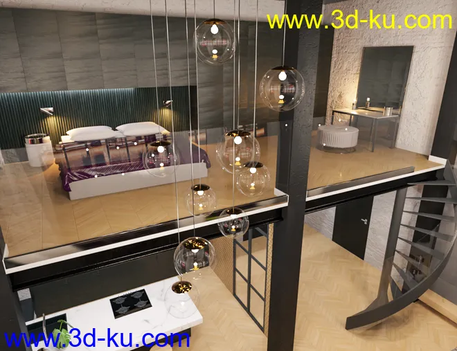 M8 Luxury Loft in Manhattan模型的图片16