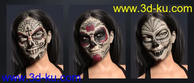 Makeup Festival For Genesis 8 and 8.1模型的图片6
