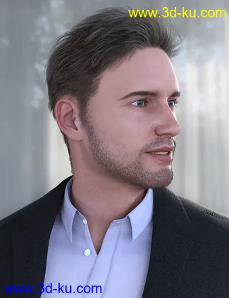3D打印模型Martin Hair for Genesis 8 Males的图片