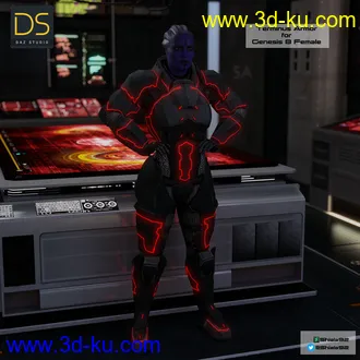 3D打印模型Mass Effect Terminus Armor for Genesis 8 Female的图片