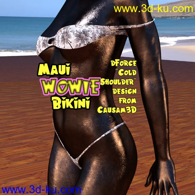 Maui Wowie Bikini for Genesis 8.X Females模型的图片1