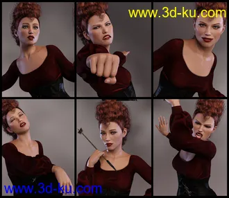 3D打印模型Maverick Poses for Angharad 8 and Genesis 8 Female的图片