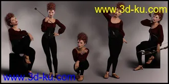 3D打印模型Maverick Poses for Angharad 8 and Genesis 8 Female的图片