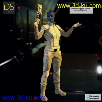 3D打印模型MEA Ark Captain Uniform for Genesis 8 Female的图片