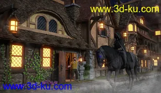 3D打印模型Medieval Village Houses Construction Set的图片