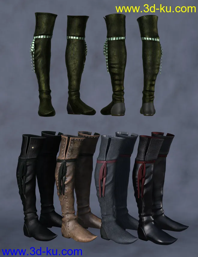 Melantha Boots for Genesis 8 and 8.1 Females模型的图片1