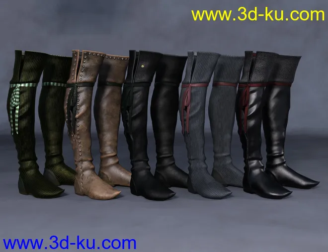 Melantha Boots for Genesis 8 and 8.1 Females模型的图片4