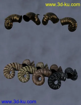 3D打印模型Melantha Horns for Genesis 8 and 8.1 Females的图片