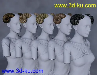 3D打印模型Melantha Horns for Genesis 8 and 8.1 Females的图片