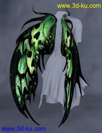 3D打印模型Melantha Wings for Genesis 8 and 8.1 Females的图片