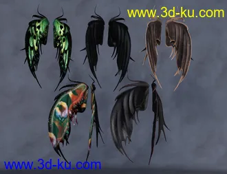 3D打印模型Melantha Wings for Genesis 8 and 8.1 Females的图片
