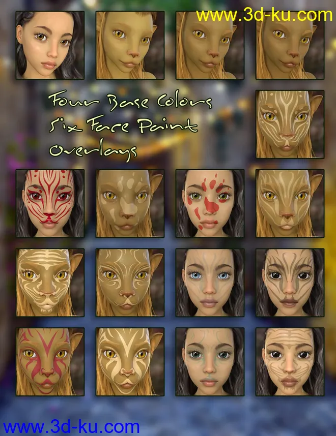 Meong and Tabby for Genesis 8 Female模型的图片3