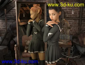 3D打印模型Meong and Tabby for Genesis 8 Female的图片