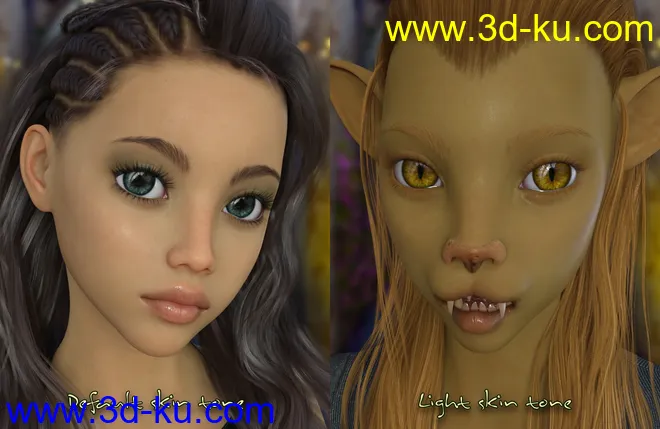 Meong and Tabby for Genesis 8 Female模型的图片13