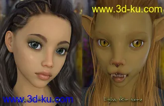 3D打印模型Meong and Tabby for Genesis 8 Female的图片