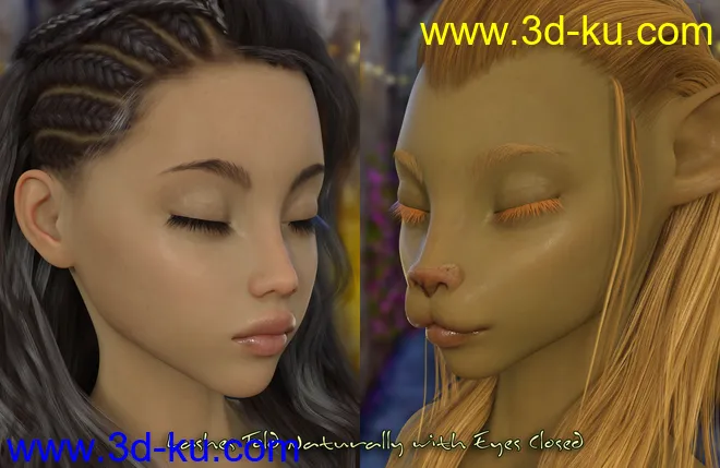 Meong and Tabby for Genesis 8 Female模型的图片15