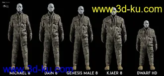 3D打印模型MI Tactical Outfit for Genesis 8 and 8.1 Males的图片